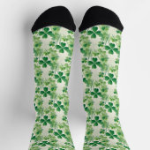 St Patrick's Day Vierblättriges Kleeblatt Socken (Oben)