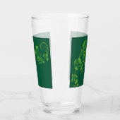 St. Patricks Day Vine & Clover Glass Glas (Links)