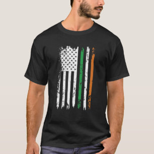 St Patrick's Day Vintag Irish American Flag Irland T-Shirt