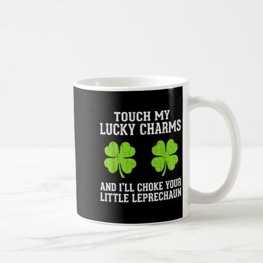 St Patricks Day Vintage Glücksklee Spaß St Kaffeetasse (Rechts)
