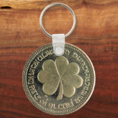 St. Patrick's Day Vintage Goldmünze Schlüsselanhänger (Rückseite)