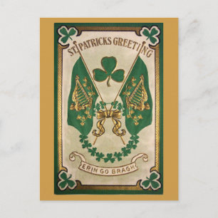 St. Patricks Day Vintage Postkarte