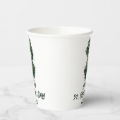 St. Patrick's Day Vintages Kleeblatt personalisier Pappbecher (Links)