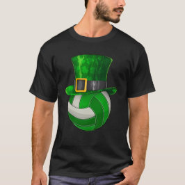 St Patrick's Day Volleyball Leprechaun Kleeblatt T-Shirt