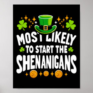 St Patricks Day wahrscheinlich, um die Scherereien Poster