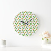 St. Patrick's Day Wall Clock Große Wanduhr (Zuhause)