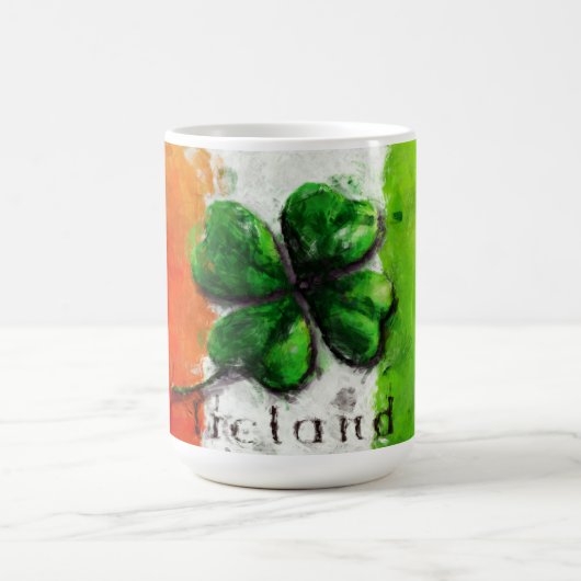St. Patrick's Day - Wasserfarbe Clover Irland Flag Kaffeetasse (Mittel)