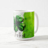St. Patrick's Day - Wasserfarbe Clover Irland Flag Kaffeetasse (VorderseiteRechts)