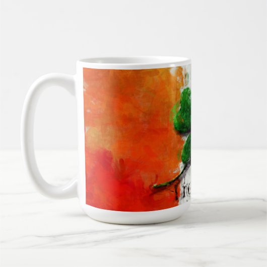 St. Patrick's Day - Wasserfarbe Clover Irland Flag Kaffeetasse (Links)
