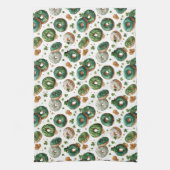 St. Patricks Day Wasserfarbe Donut & Kleeblatt Geschirrtuch (Vertikal)