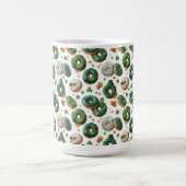 St. Patricks Day Wasserfarbe Donut & Kleeblatt Kaffeetasse (Mittel)