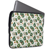 St. Patricks Day Wasserfarbe Donut & Kleeblatt Laptopschutzhülle (Vorne Rechts)