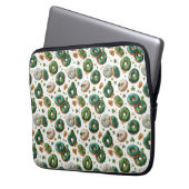 St. Patricks Day Wasserfarbe Donut & Kleeblatt Laptopschutzhülle (Vorderseite Links)
