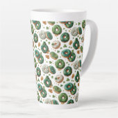 St. Patricks Day Wasserfarbe Donut & Kleeblatt Milchtasse (Rechte Ecke)