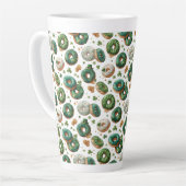 St. Patricks Day Wasserfarbe Donut & Kleeblatt Milchtasse (Linke Ecke)