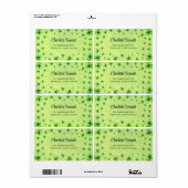 St. Patrick's Day Wasserfarben-Kleeblatt auf Grün (Vorne)