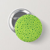 St. Patrick's Day Wasserfarben-Kleeblatt auf Grün Button (Vorne & Hinten)