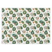 St. Patricks Day Watercolor Donut & Shamrock Tischdecke (Vorderseite (Horizontal))