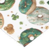 St. Patricks Day Watercolor Donut & Shamrock Tischdecke (Schrägansicht)