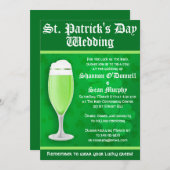 St. Patrick's Day Wedding Einladung (Vorne/Hinten)