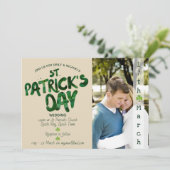 St Patrick's Day WEDDING Einladung - ADD FOTO (Stehend Vorderseite)
