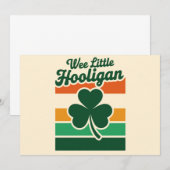 St Patricks Day Wee Little Hooligan Funny Einladung (Vorne/Hinten)