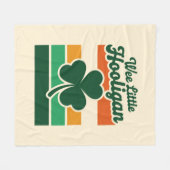 St Patricks Day Wee Little Hooligan Funny Fleecedecke (Vorderseite (Horizontal))