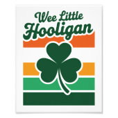 St Patricks Day Wee Little Hooligan Funny Fotodruck (Vorne)