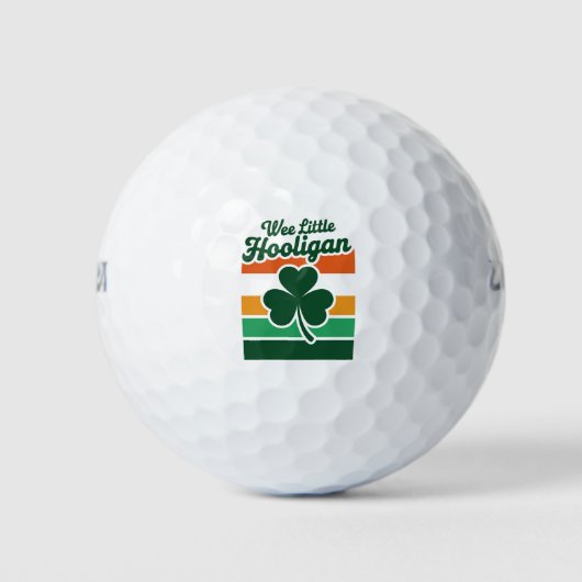 St Patricks Day Wee Little Hooligan Funny Golfball (Vorderseite)