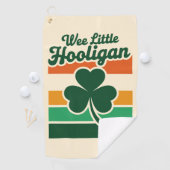 St Patricks Day Wee Little Hooligan Funny Golfhandtuch (Insitu)