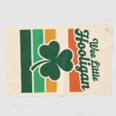 St Patricks Day Wee Little Hooligan Funny Golfhandtuch (Horizontal)