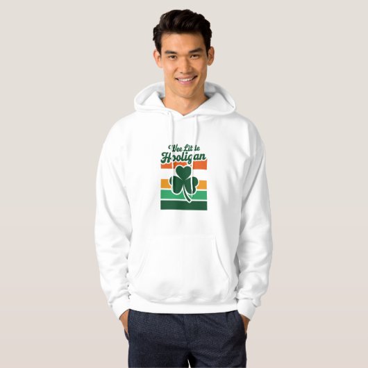St Patricks Day Wee Little Hooligan Funny Hoodie (Vorne ganz)