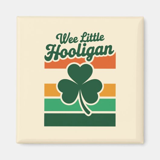 St Patricks Day Wee Little Hooligan Funny Magnet (Vorne)
