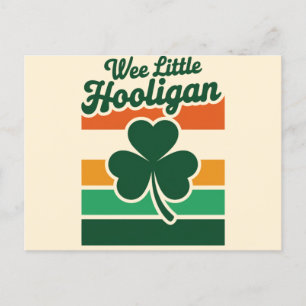 St Patricks Day Wee Little Hooligan Funny Postkarte
