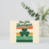 St Patricks Day Wee Little Hooligan Funny Postkarte (Stehend Vorderseite)