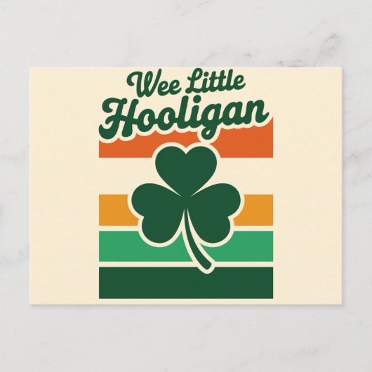 St Patricks Day Wee Little Hooligan Funny Postkarte (Vorderseite)