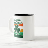 St Patricks Day Wee Little Hooligan Funny Zweifarbige Tasse (Vorderseite Links)