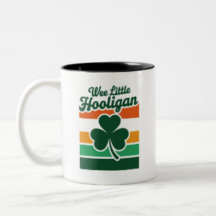 St Patricks Day Wee Little Hooligan Funny Zweifarbige Tasse