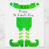 St. Patrick's Day Weinetikett (Einzelnes Label)