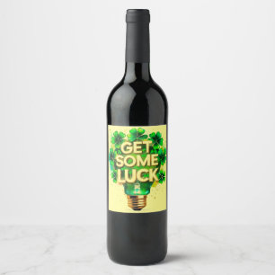 St. Patrick's Day Weinetikett