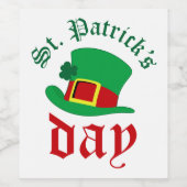 St.Patrick's Day Weinetikett (Einzelnes Label)