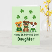 St. Patricks Day Welpen Karte (Gelbe Blume)