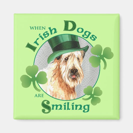 St. Patrick's Day Wheaten Terrier Magnet (Vorne)