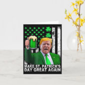 St Patricks Day wieder groß, Funny Trump Men W Karte (Gelbe Blume)