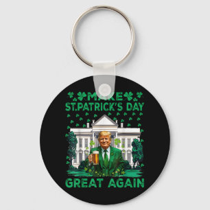 St Patricks Day wieder groß, Funny Trump Men W Schlüsselanhänger