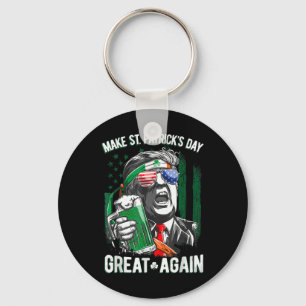 St Patricks Day wieder groß, Funny Trump Men W Schlüsselanhänger
