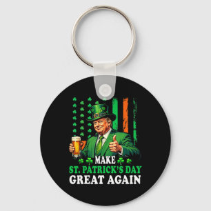 St Patricks Day wieder groß, Funny Trump Men W Schlüsselanhänger