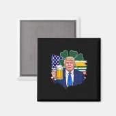 St. Patrick's Day wieder groß machen Funny Trump I Magnet (Vorderseite/Rückseite)