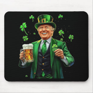 St Patricks Day wieder groß Trump American Fl Mousepad