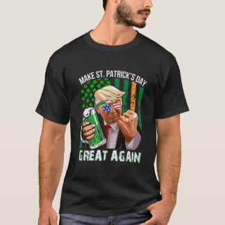 St Patricks Day wieder groß Trump Leprechaun T-Shirt